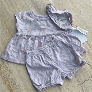 NEW 🆕 Disney Bambi Lavender Baby 3-Piece Outfit Set 0-3 months